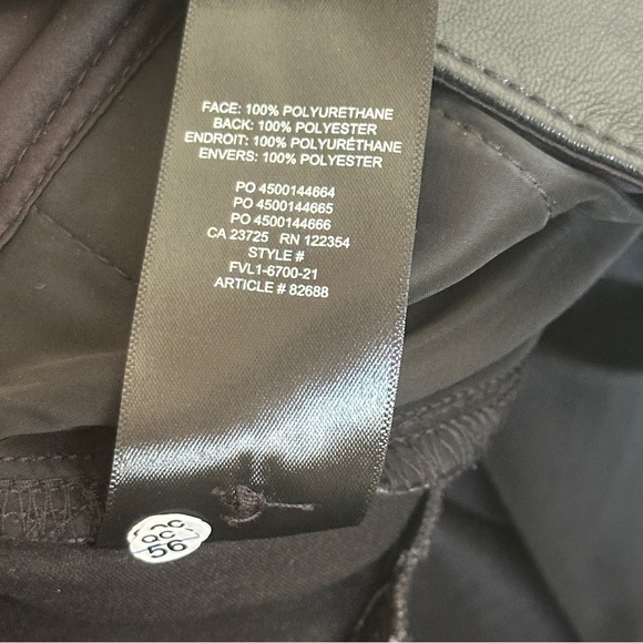 Aritzia Babaton Faux Leather Pants Black Straight Leg Size 4 - Picture 10 of 10